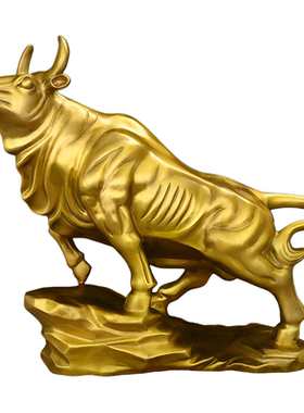 黄铜牛摆件牛气冲天开业送礼