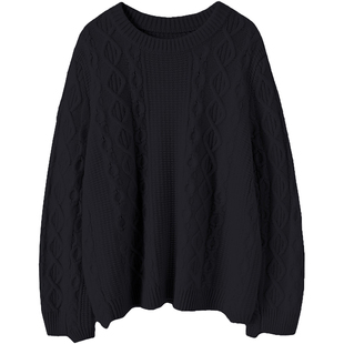 启超入手趁早~重磅加厚！100%山羊绒衫女圆领纯羊绒毛衣宽松秋冬