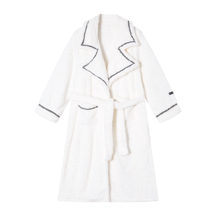 从轻睡袍冬加厚女浴袍毛绒长款珊瑚绒高级感居家睡衣长袍加绒新款