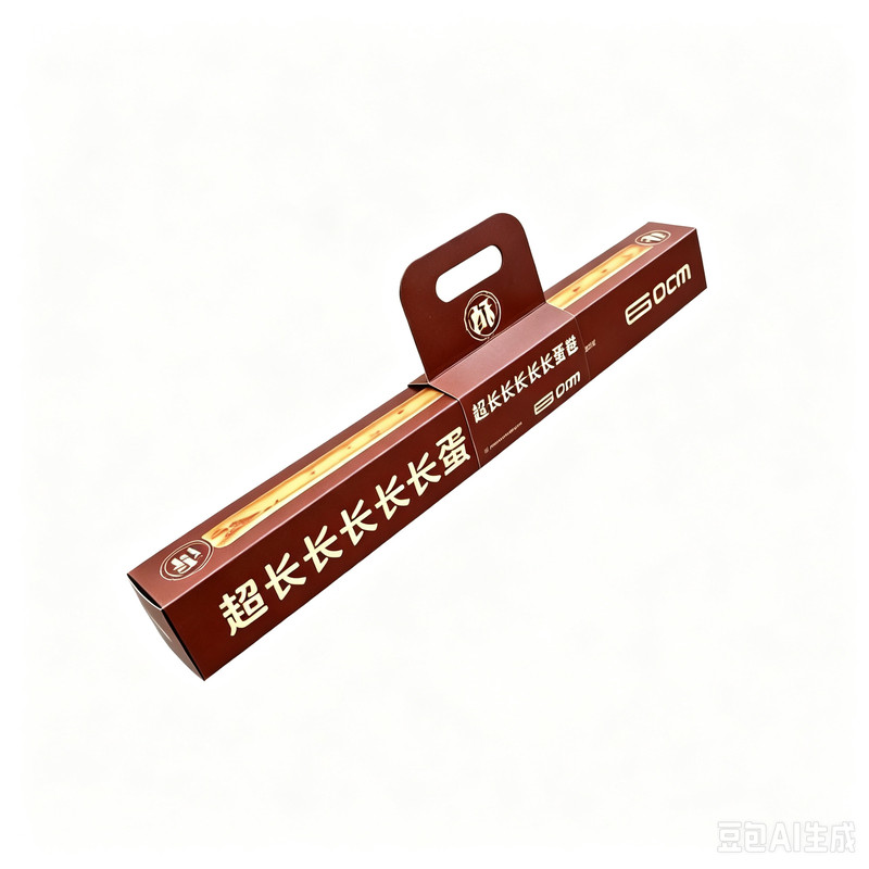 网红超长手提蛋挞包装盒