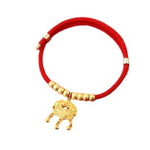 宠物新年项圈猫狗长命锁平安喜庆猫咪项圈小金锁小型犬项链可调节