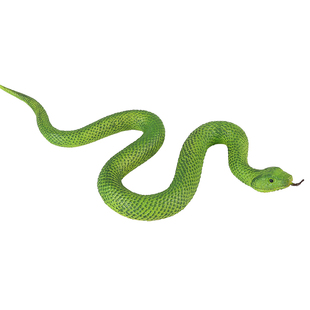 林畅模玩儿童仿真爬行动物蛇玩具竹叶青模型青蛇软胶实心男孩认知