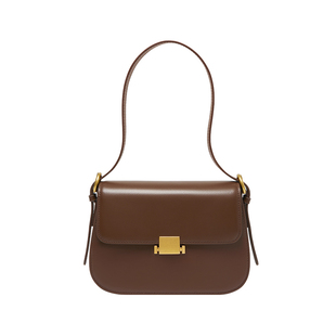 纳兰杜包包女式2025新款秋冬斜挎包女包真皮单肩腋下包棕色小方包