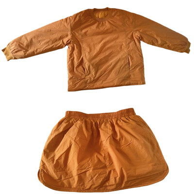 时尚洋气减龄显瘦遮肉两件套棉衣