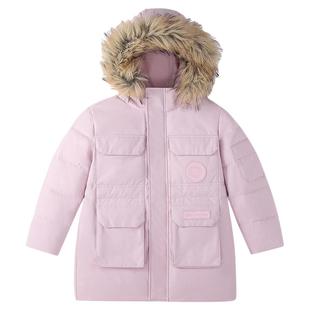 【工装风羽绒】安奈儿童装男女童中长款羽绒服冬新款厚款