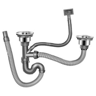 厨房洗菜盆下水管管道配件水槽双槽水池下水器洗碗池排水管子套装