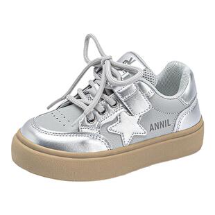 安奈儿女童鞋子2026新款秋季女孩软底低帮休闲板鞋儿童运动鞋春秋