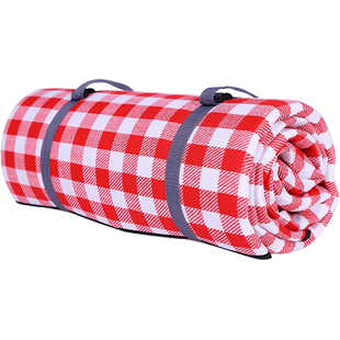 红白格网红野餐垫加厚户外便携防潮垫可折叠帐篷防水露营春游地布