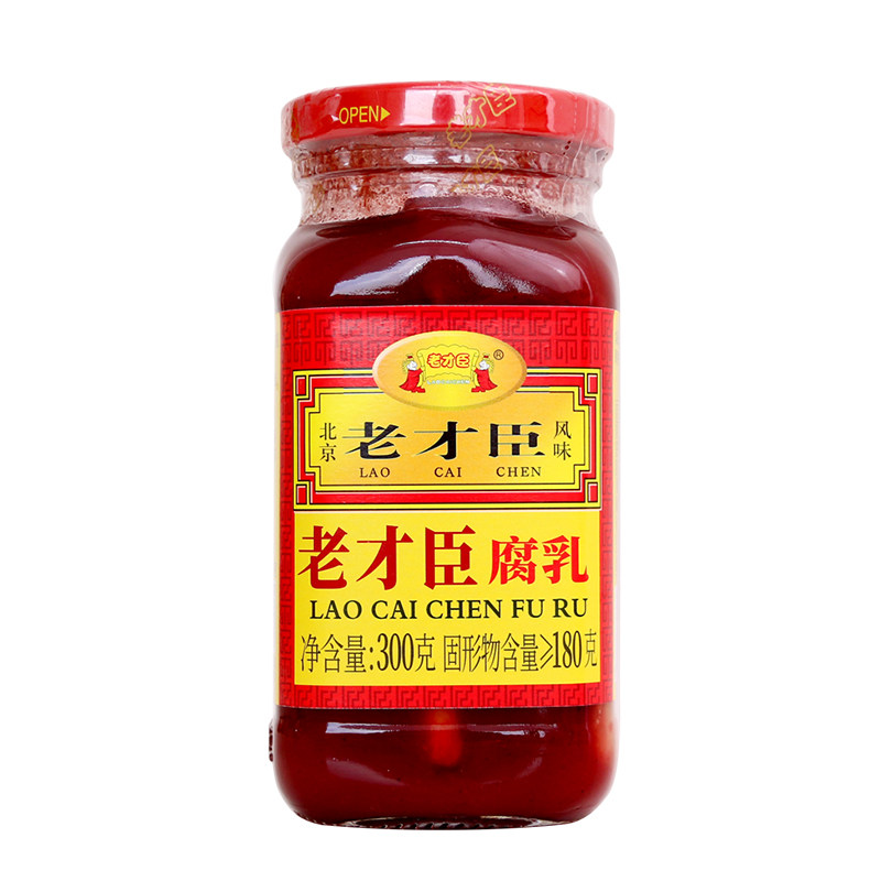 北京老才臣红方豆腐乳300g瓶豆腐乳