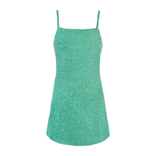 aaaaxbbb 给黛比的华尔兹 抹茶慕斯小香吊带裙小众绿色辣妹连衣裙