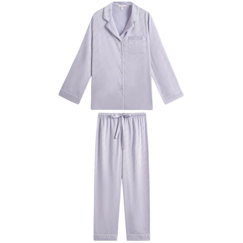 AMYDIMO/睡衣女2024年新款夏季透气薄款冰丝绸缎可外穿家居服套装