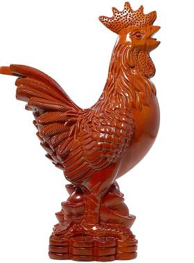大公鸡摆件实木客厅卧室十二生肖