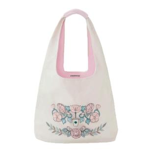 星巴克2025春日花精致优雅旅行通勤学生轻巧便携中式刺绣单肩包包