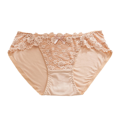 3条装蕾丝内裤女抗菌纯棉裆舒适