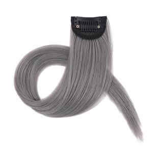 挂耳染染发片假发片女挑染接发长发一片式发片隐形彩色短发假发条