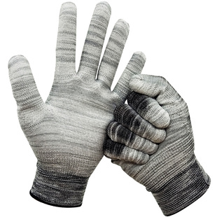 包邮薄款尼龙pu涂指涂掌手套劳保耐磨工作防静电透气防滑男女劳动