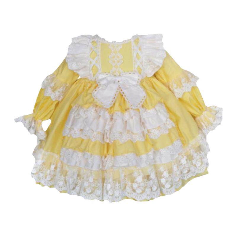 新款女童lolita公主裙拍照衣服毕业季服装长袖洛丽塔婴儿宝宝碎花