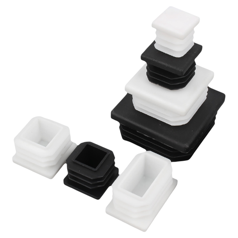 方管堵头家具塑料堵塞头内塞方钢封头不锈钢盖帽方钢管堵桌椅脚垫