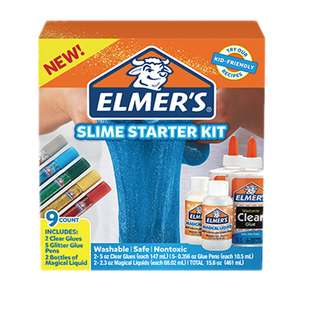 ELMER'S美国艾默思魔法黏胶套装儿童史莱姆套装手工水晶泥魔法液儿童益智手工玩具美国牛头胶水套装