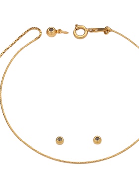 精品很保色穿金珠细镯子