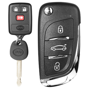 比亚迪钥匙F3 F6 FO比亚迪改装增配折叠钥匙壳汽车遥控器外壳替换