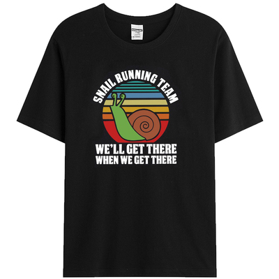 纯棉短袖t恤女2022新款Women cotton tshirts可爱蜗牛16色码多5XL