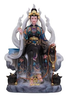 九姑娘神像摆件心造帝一汉白玉