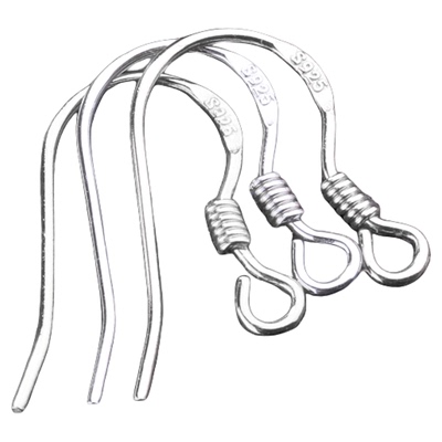 正品s925纯银diy耳钩耳环配件材料流苏耳饰钩子耳坠925银银耳铃铛