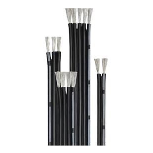 黑色硅胶排线多芯并线特软电线连接2P3P12P耐高温20 22 28 30AWG