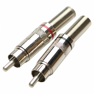 莲花头乐群光电rca插头 399头 音视频头双色 YS366 TX-TM-L铜针