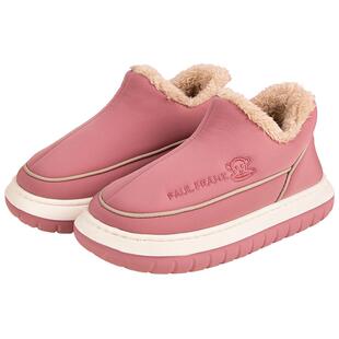 大嘴猴新款棉拖鞋女冬季包跟加绒厚底保暖家居外穿踩屎感高棉鞋男