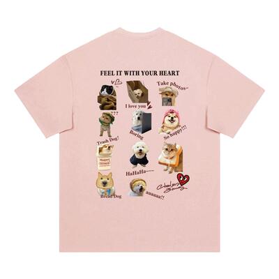 查尔斯桃心无性别短袖T恤