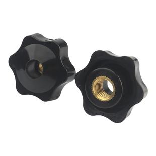 通孔梅花手柄螺母六星把手胶木手拧旋钮盲孔铜芯螺丝帽4M5M6M8M10