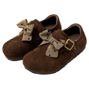 天美意童鞋2026年春秋新款女童勃肯鞋休闲鞋小女孩真皮鞋子单鞋