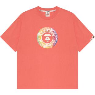 Aape旗舰店女装春夏渐变迷彩 猿人印花休闲宽松短袖T恤1501XXM