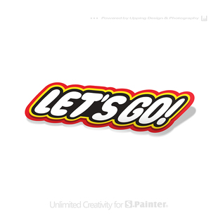 S.P贴绘社原创文字汽车贴纸 出发吧车身划痕反光贴网红积木创意贴