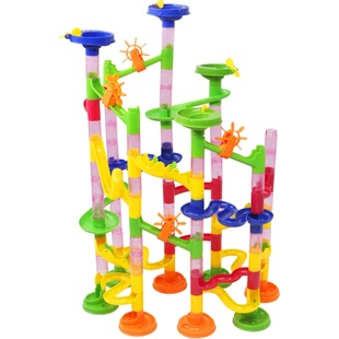 弹珠太空轨道水管玩具滚珠百变小滑道拼装积木管道式滚球儿童益智