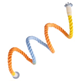 鹦鹉旋转攀爬绳棉绳爬梯鸟玩具秋千解闷自嗨笼内装饰玄凤磨爪吊绳