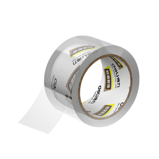 得力透明胶带切割器大卷轻音快递打包神器高粘度低噪音封箱胶带高清加厚无声封箱带强力固定胶布不留胶封箱器