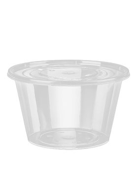 圆形加厚一次性打包盒食品级商用1250带盖透明餐盒1500外卖饭盒