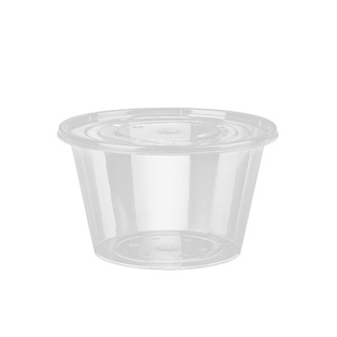 圆形加厚一次性打包盒食品级商用1250带盖透明餐盒1500外卖饭盒