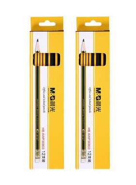 晨光hb铅笔削好角型awp30803文具