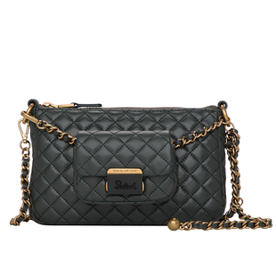 SaladAlly菱格链条子母包可拆卸腰包真皮轻奢单肩包斜挎包高级感