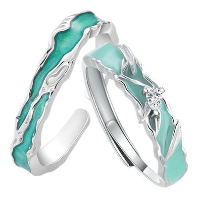 KOOKISS竹定是你925银情侣对戒