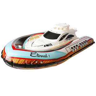 电动船玩具儿童上链船洗澡戏水可下水充气快艇气垫船男女孩