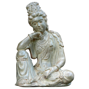 水磨坊禅意佛像水月观音流水摆件循环水别墅会所茶室造景装饰摆设