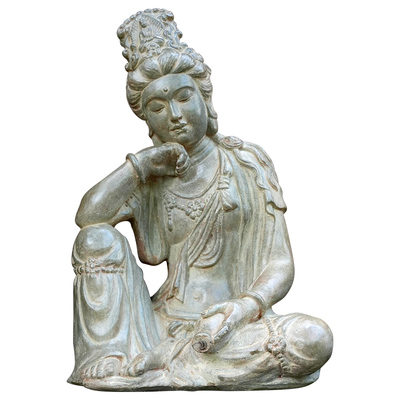 水磨坊水月观音流水喷泉装饰摆件