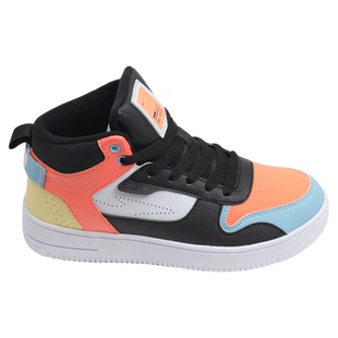 鸿星尔克二棉鞋子女鞋秋冬时尚板鞋女款中学生防滑厚底运动鞋高帮