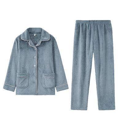 珊瑚绒睡衣女秋冬款长袖家居服