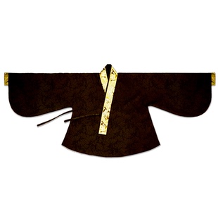 初潋月汉服对穿交葡萄琵琶袖短袄明制仿妆花直领对穿交暗纹提花